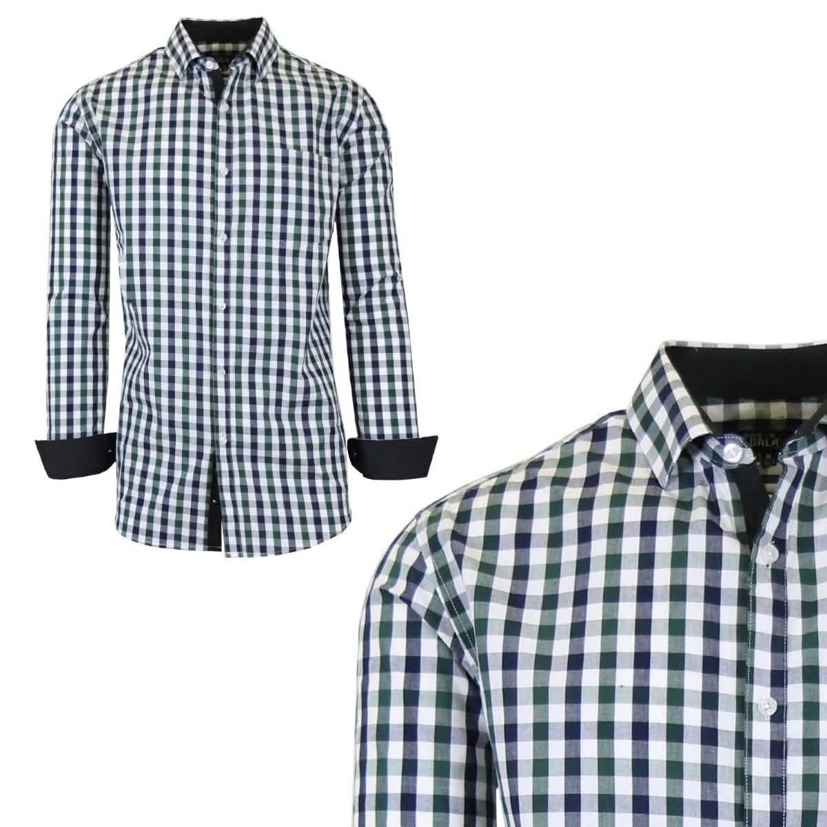 Galaxy by Harvic Herren Langarm Slim-Fit Bedrucktes Hemd