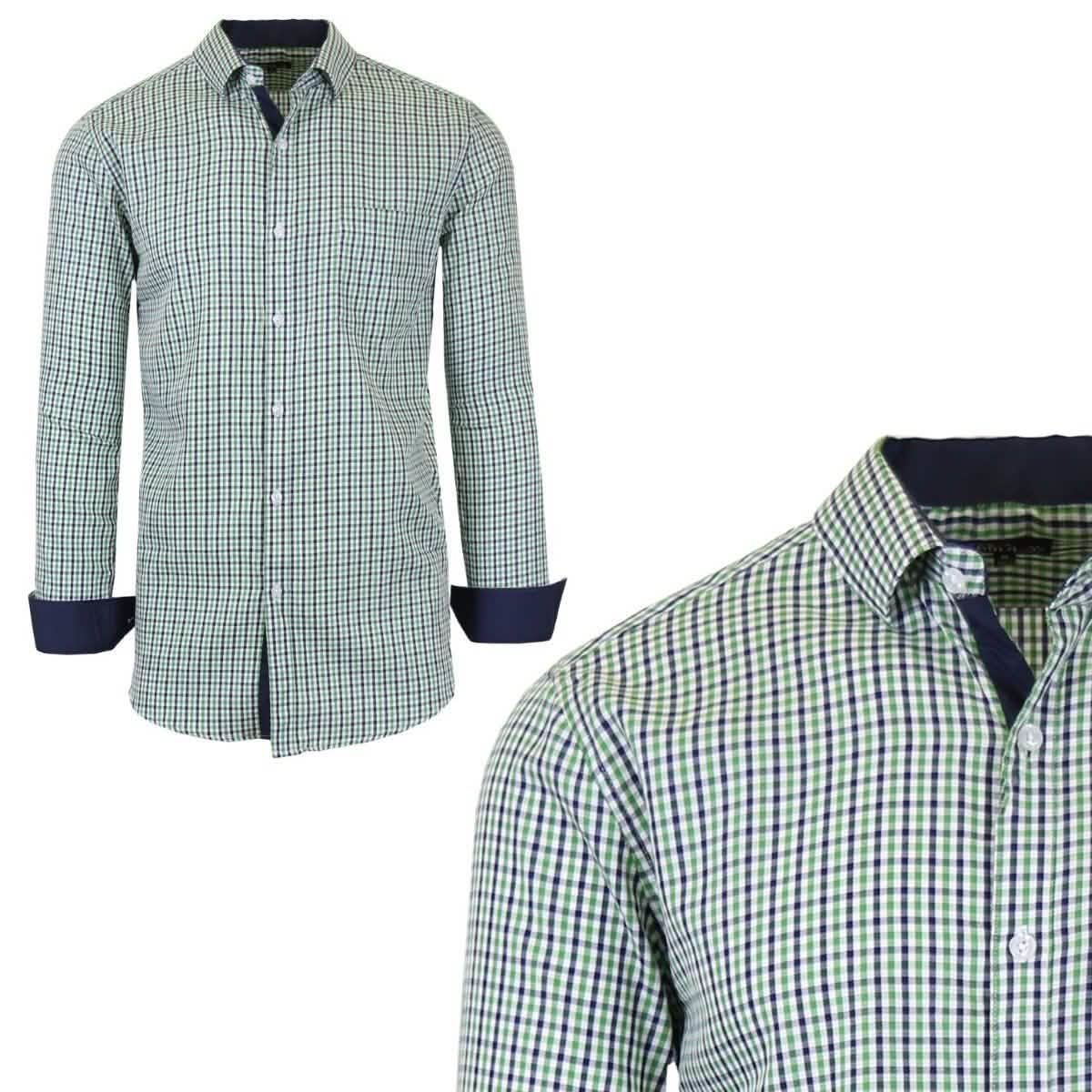 Galaxy by Harvic Herren Langarm Slim-Fit Bedrucktes Hemd