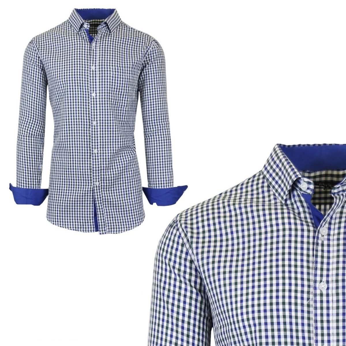 Galaxy by Harvic Herren Langarm Slim-Fit Bedrucktes Hemd