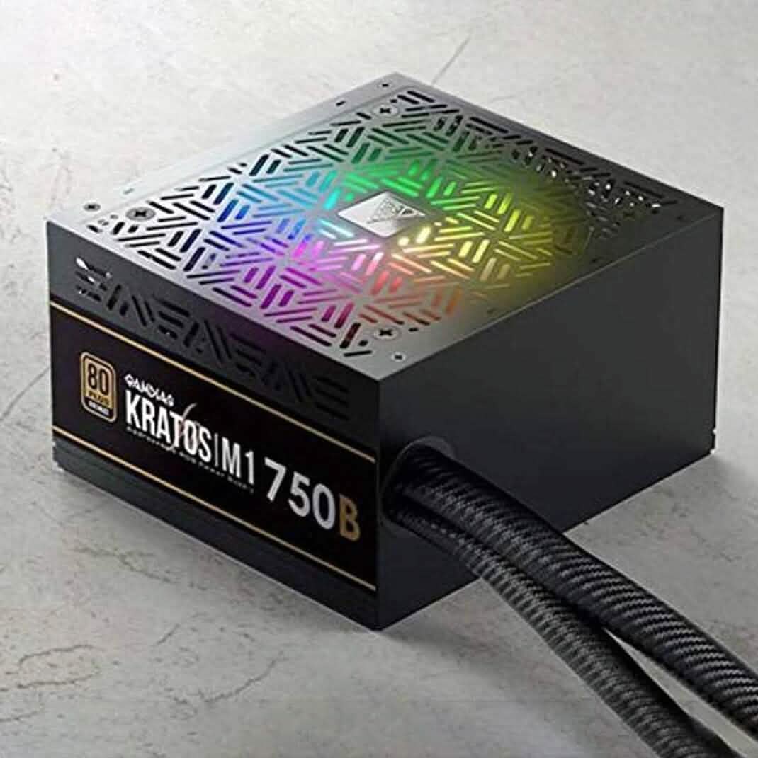 GAMDIAS RGB Gaming PC Netzteil 750W 750 Watt PSU Kratos M1-750B (Generalüberholt)