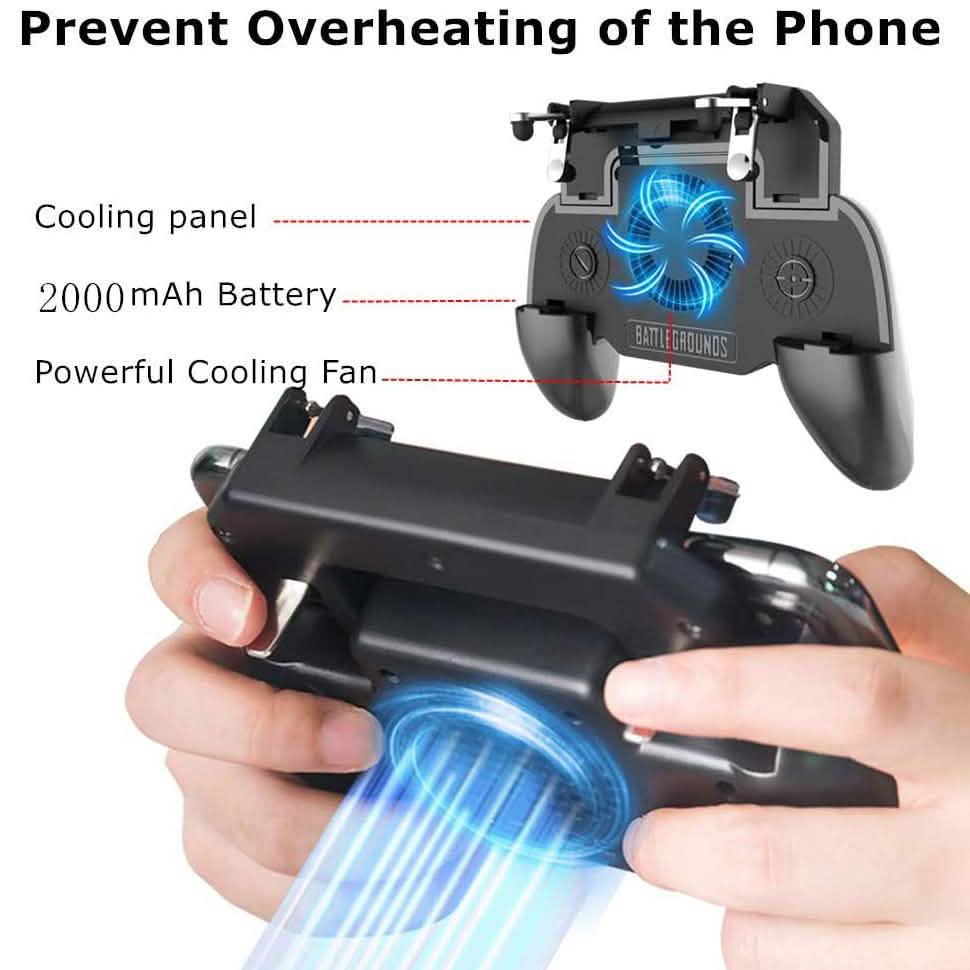 Gaming-Griff mit tragbarer Ladehülle und Kühlventilator