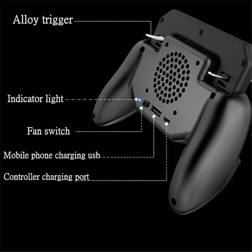 Gaming-Griff mit tragbarer Ladehülle und Kühlventilator