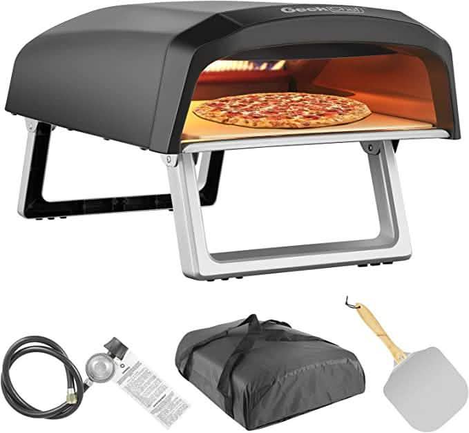 Geek Chef Outdoor-Pizzaofen, Pizza-Grill, 12 Zoll, tragbarer Gasofen