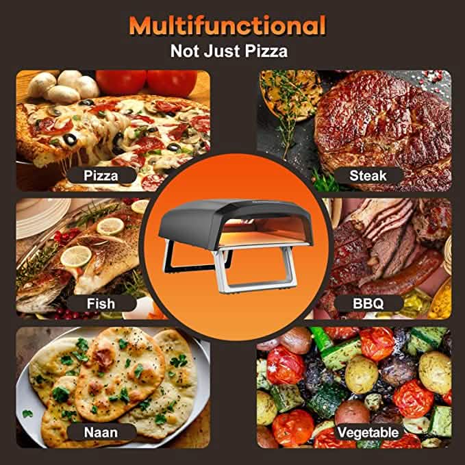Geek Chef Outdoor-Pizzaofen, Pizza-Grill, 12 Zoll, tragbarer Gasofen
