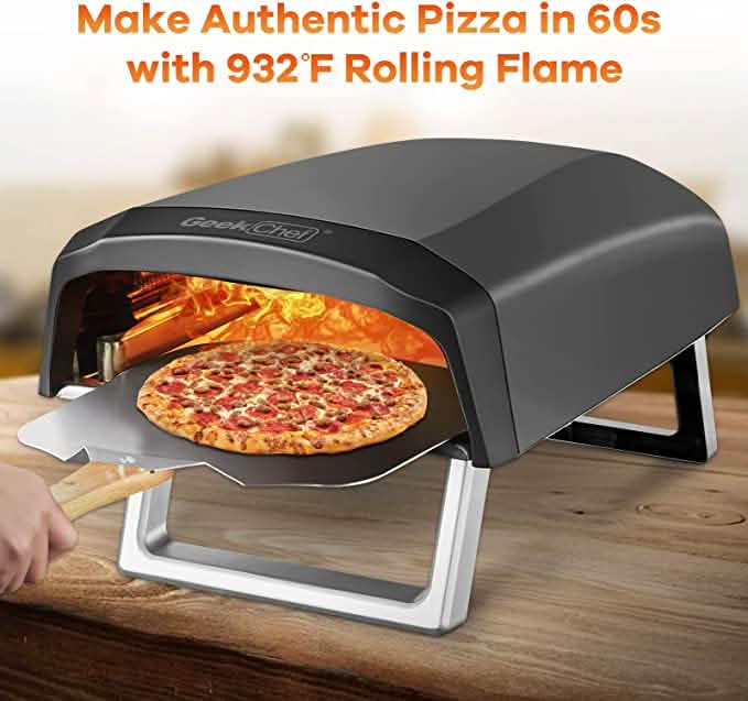 Geek Chef Outdoor-Pizzaofen, Pizza-Grill, 12 Zoll, tragbarer Gasofen