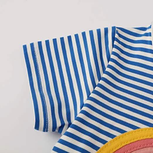 Mädchen-Freizeitkleid aus gestreiftem Baumwolljersey