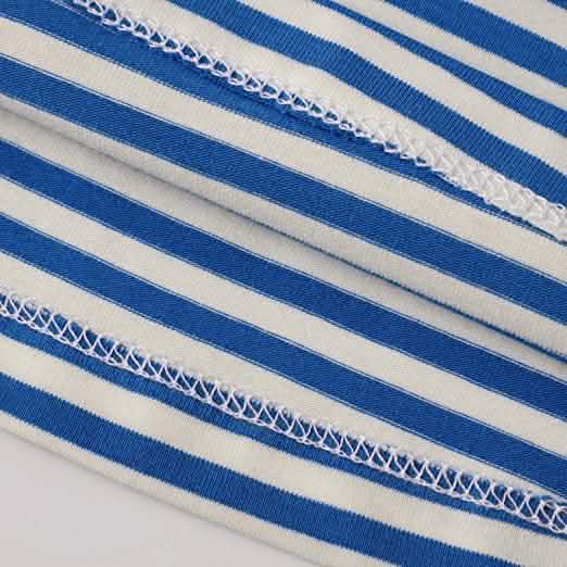 Mädchen-Freizeitkleid aus gestreiftem Baumwolljersey