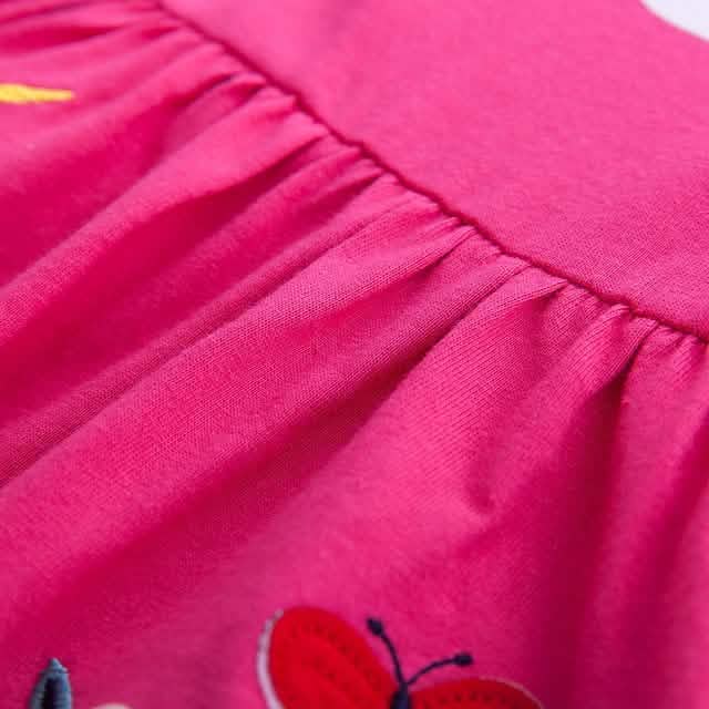 Mädchen Einhorn Regenbogen Blumenkleid