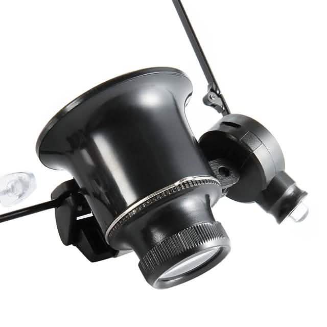 Brillenlupe 20-fach mit weißem LED-Licht