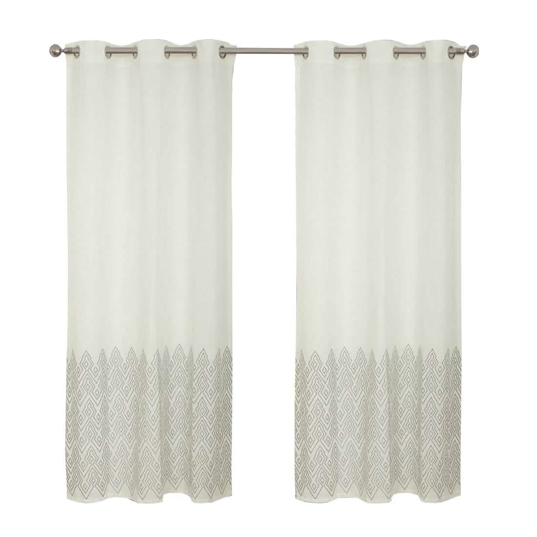 2-teiliges Set: Global Mali besticktes Fenstervorhangpaar