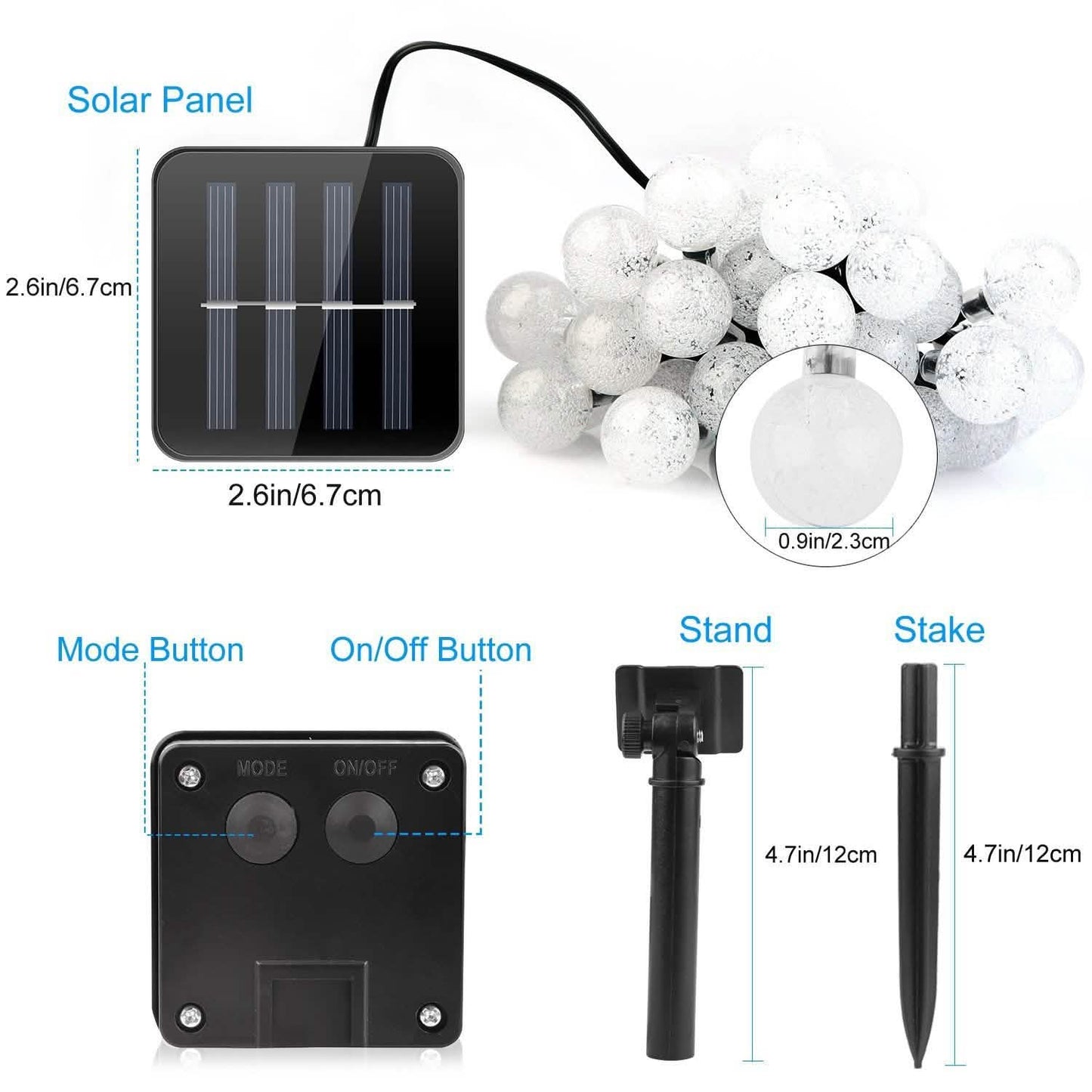 Globe Lichterkette Solar 30 Kugeln