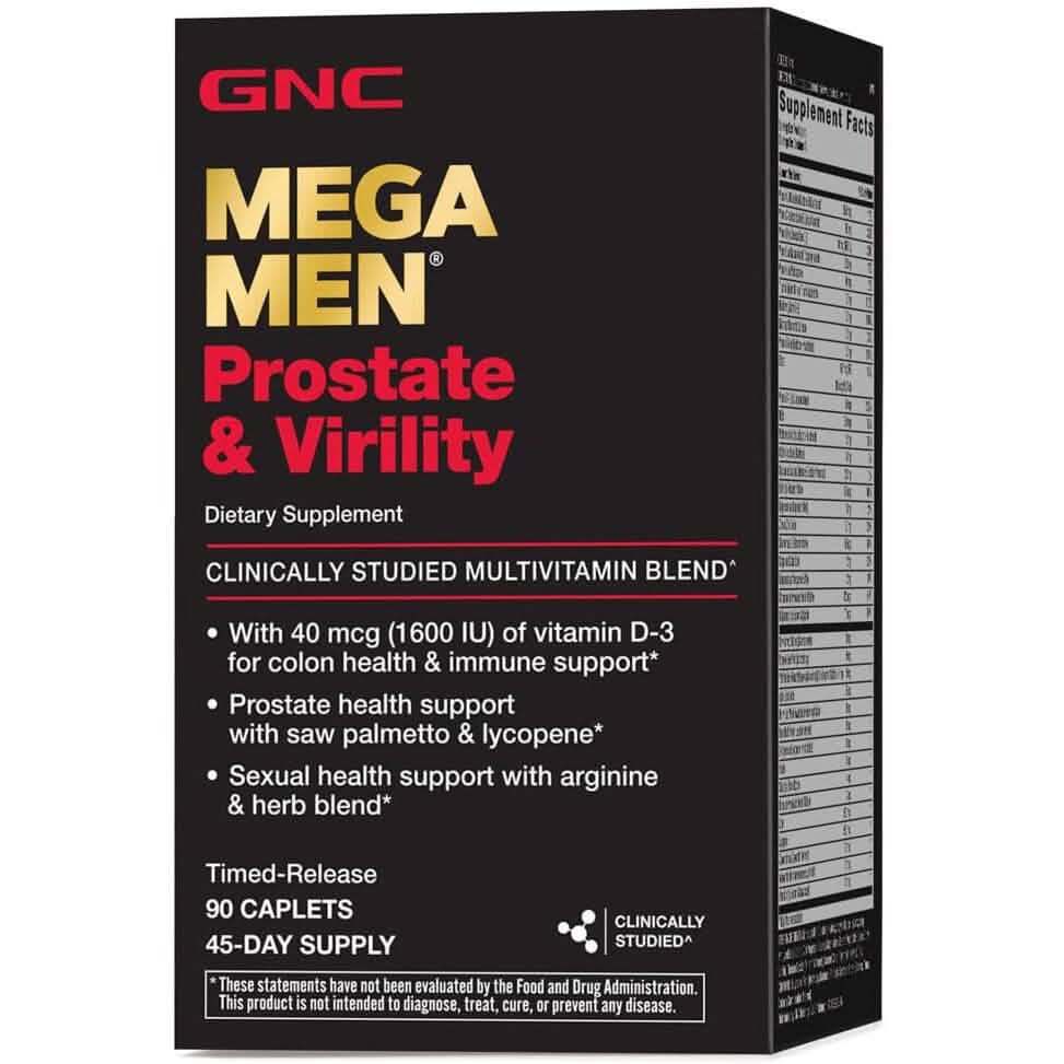 GNC Mega Men Prostate and Virility unterstützt eine optimale sexuelle Gesundheit und Prostatagesundheit 90 Kapseln