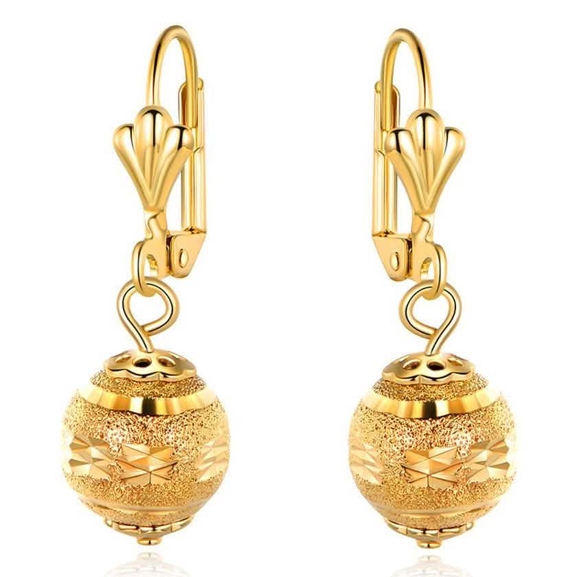 Goldkugel Ohrringe mit Klappbügel