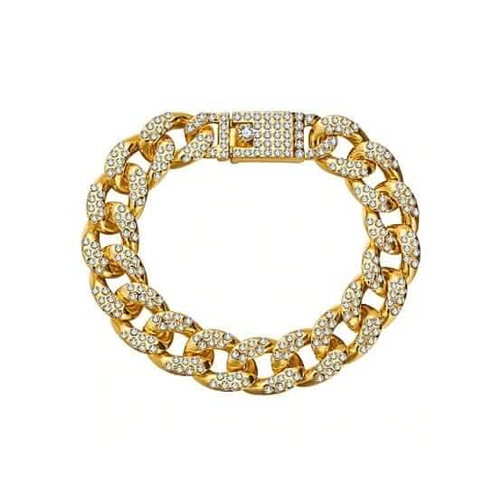 Gold Filled Hochglanzpoliert Herrenarmband Hip Hop Miami Cuban Link
