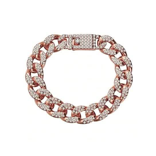 Gold Filled Hochglanzpoliert Herrenarmband Hip Hop Miami Cuban Link