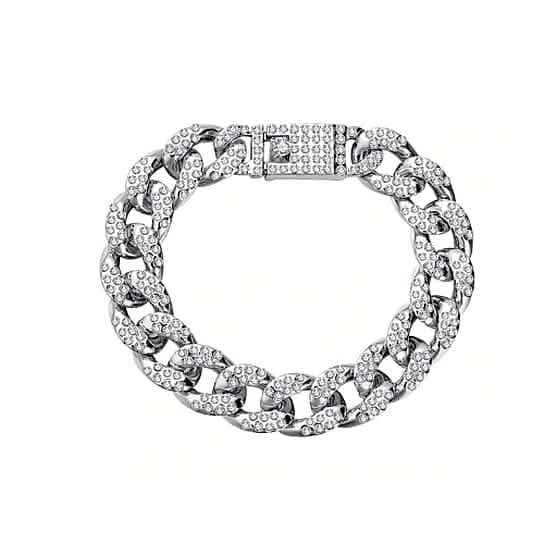 Gold Filled Hochglanzpoliert Herrenarmband Hip Hop Miami Cuban Link