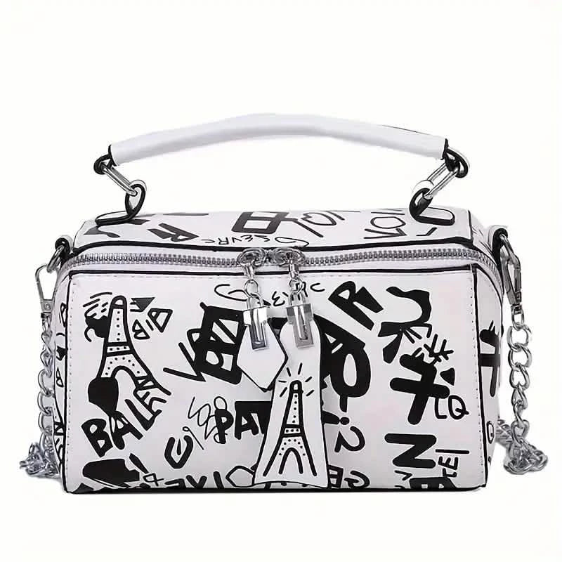 Graffiti Trendige Kette Umhängetasche für Damen