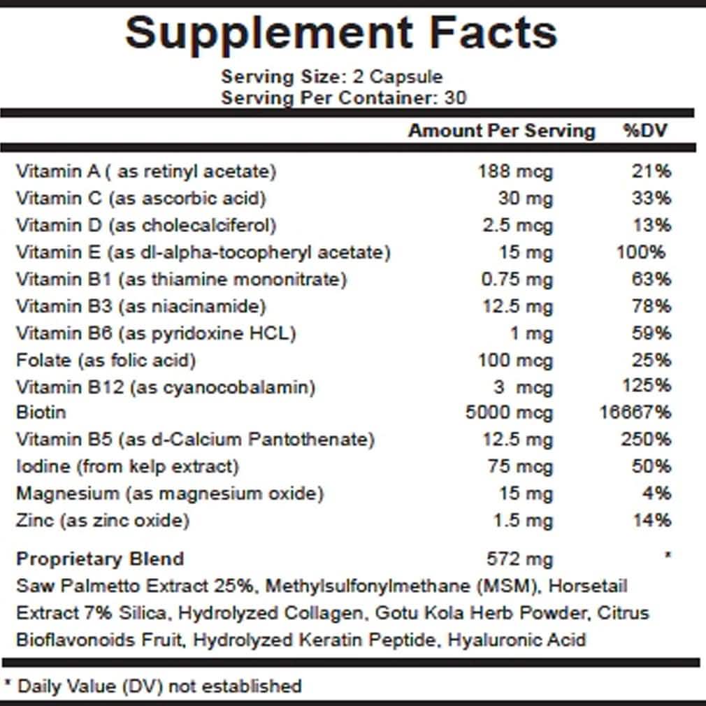 Growthful HD Haarvitamine für Männer und Frauen