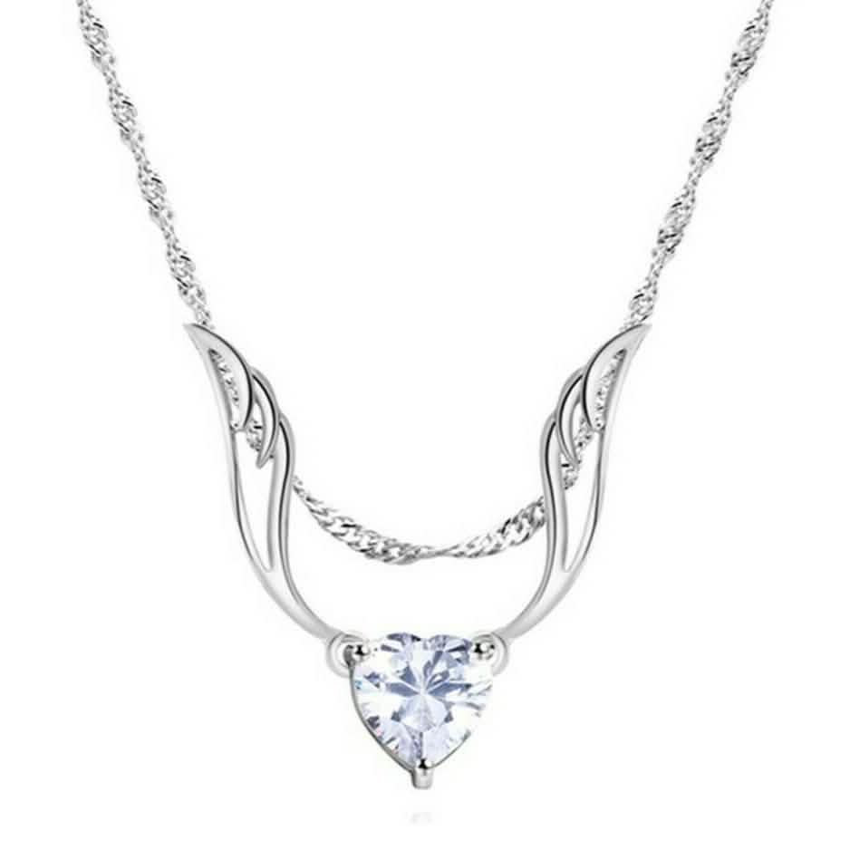 Halskette "Schutzengel-Flügel" aus Swarovski-Kristall