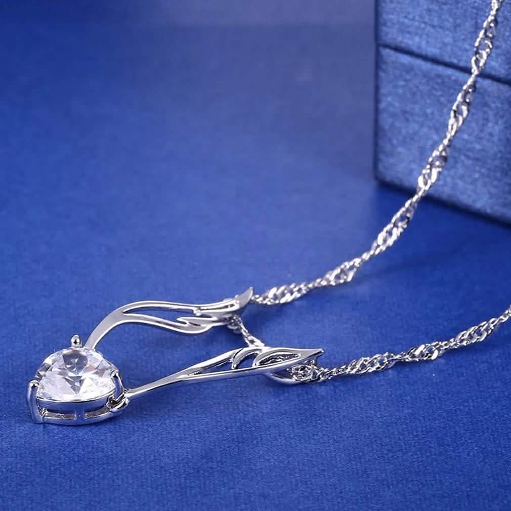 Halskette "Schutzengel-Flügel" aus Swarovski-Kristall