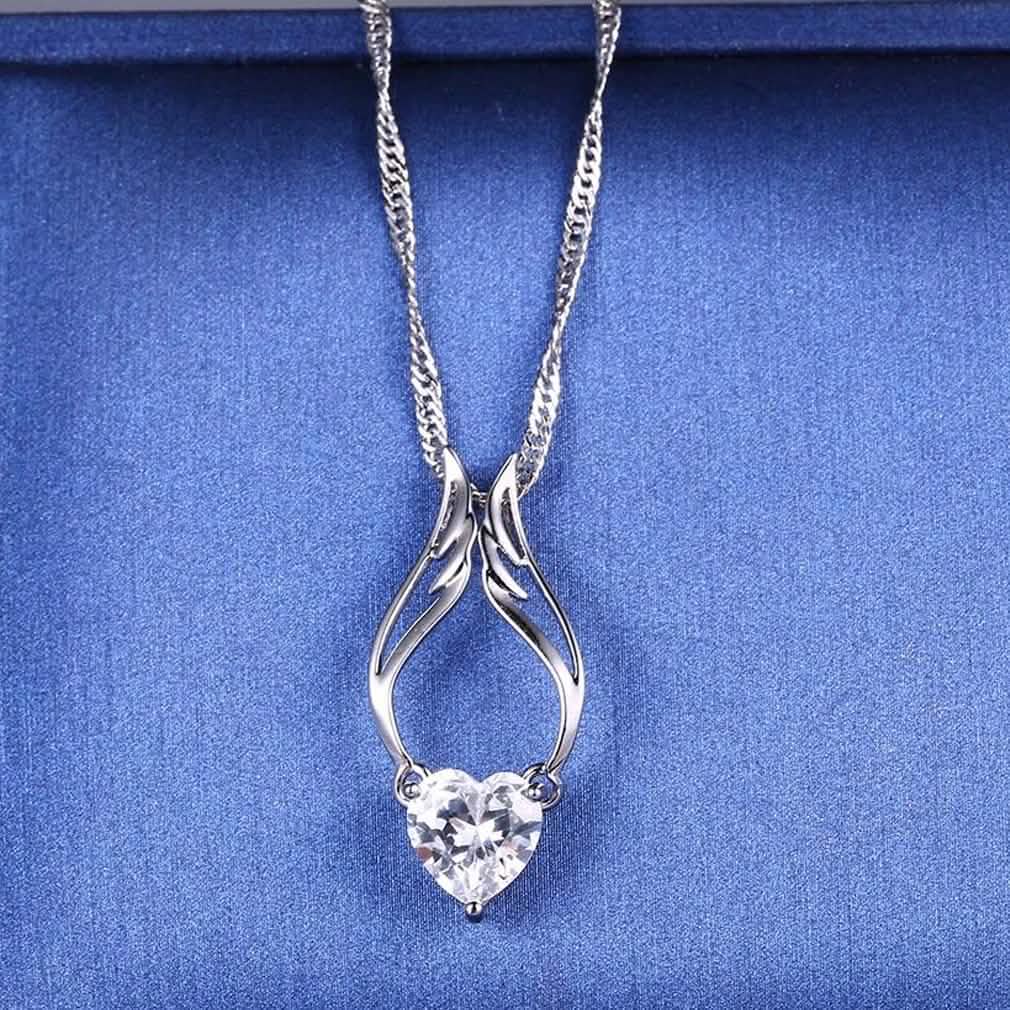 Halskette "Schutzengel-Flügel" aus Swarovski-Kristall