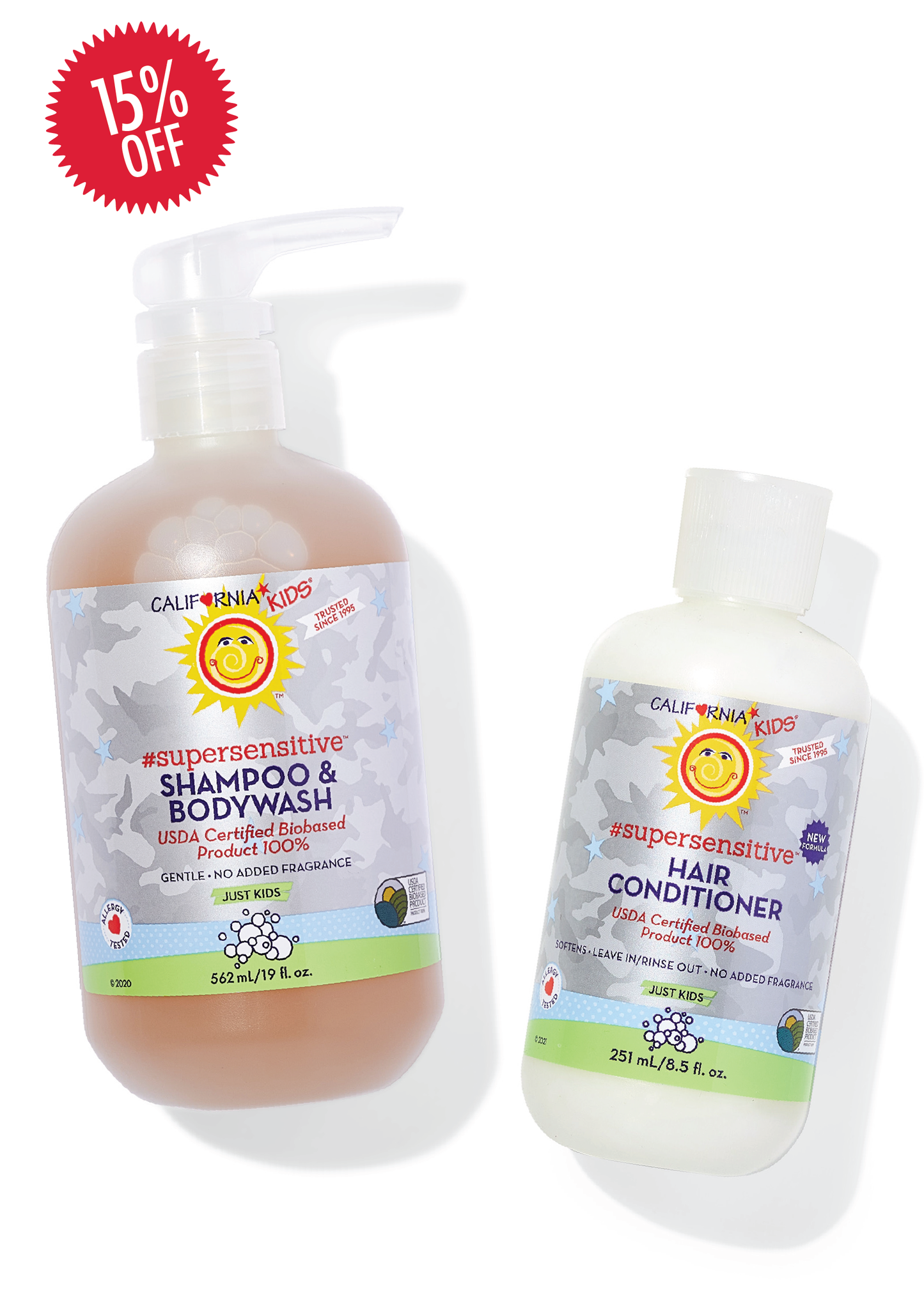 (Ohne Duft) Kids #SuperSensitive™ Shampoo + Conditioner Set