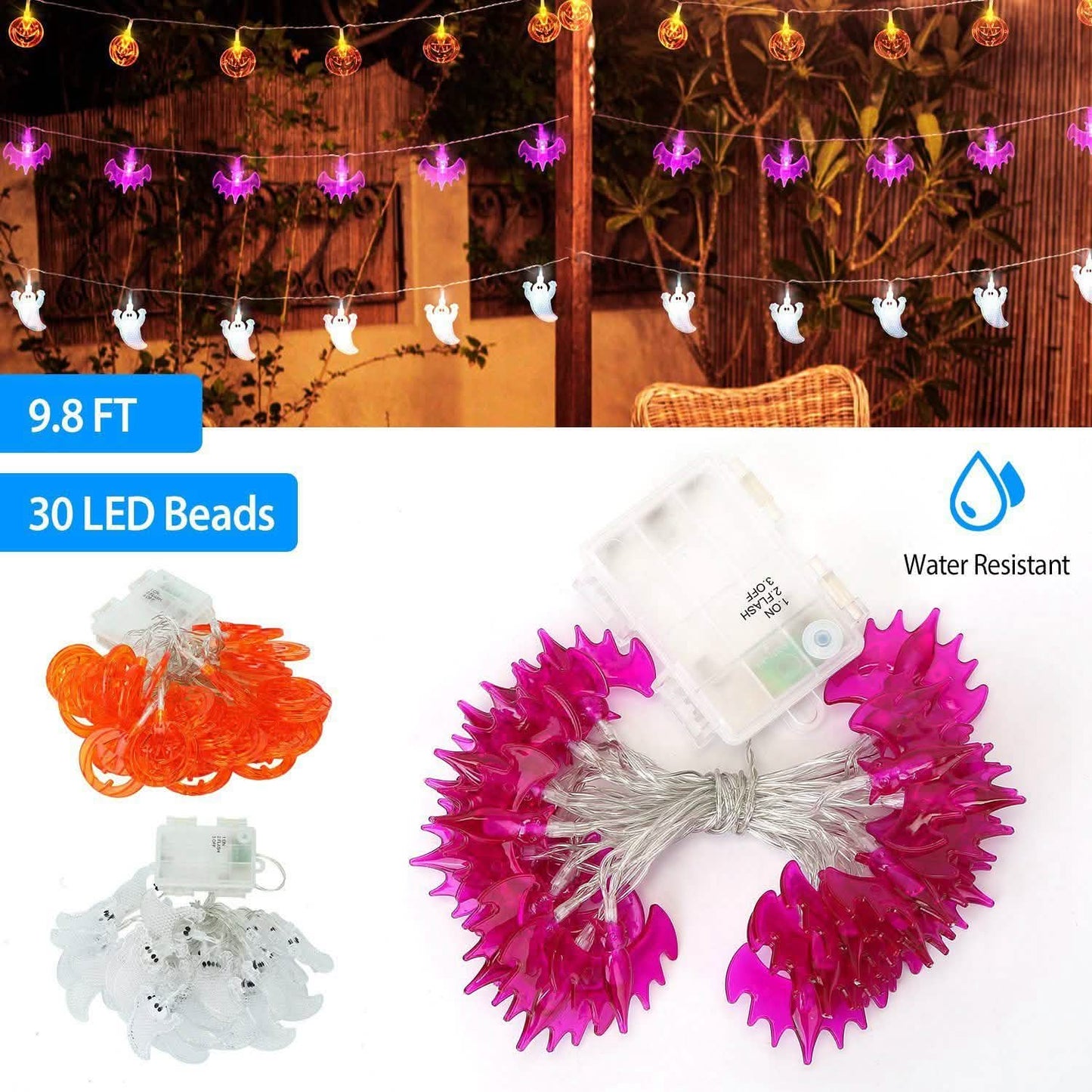 Halloween 30er LED Lichterkette