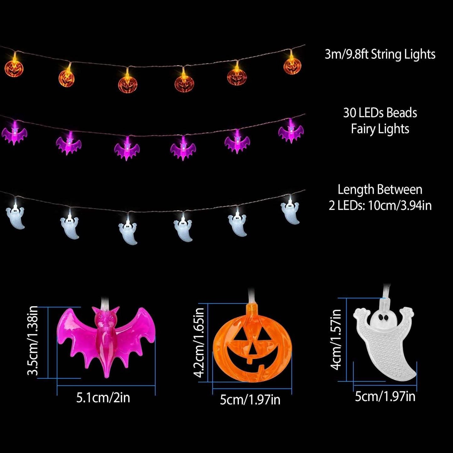 Halloween 30er LED Lichterkette