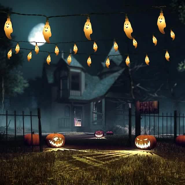 Halloween Niedliche Geist LED Lichterkette Polsterleuchten