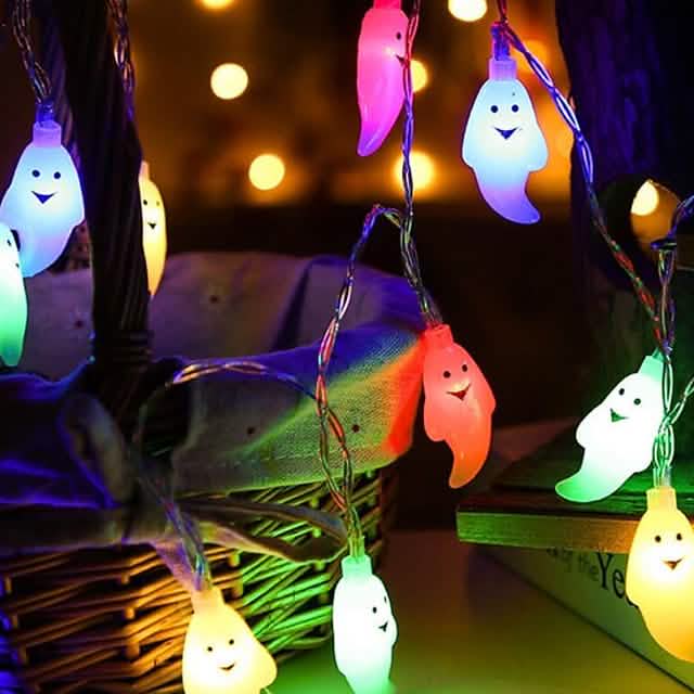 Halloween Niedliche Geist LED Lichterkette Polsterleuchten