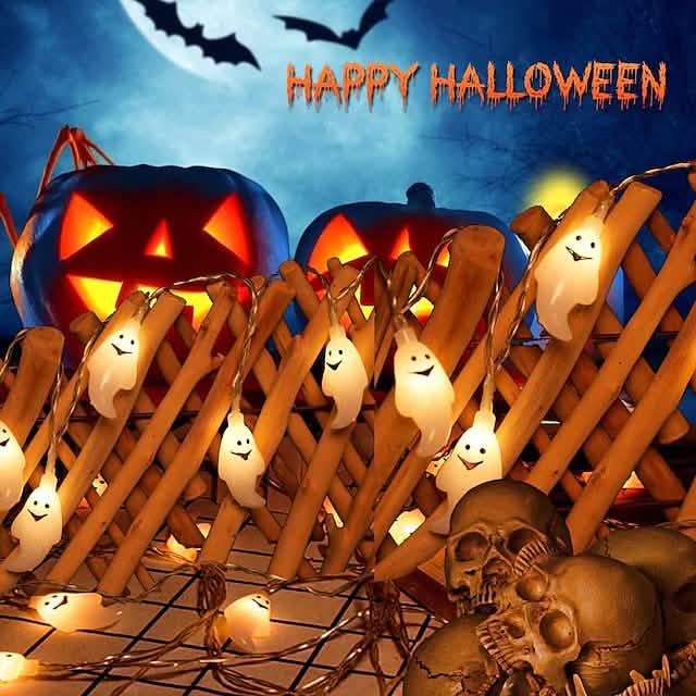 Halloween Niedliche Geist LED Lichterkette Polsterleuchten