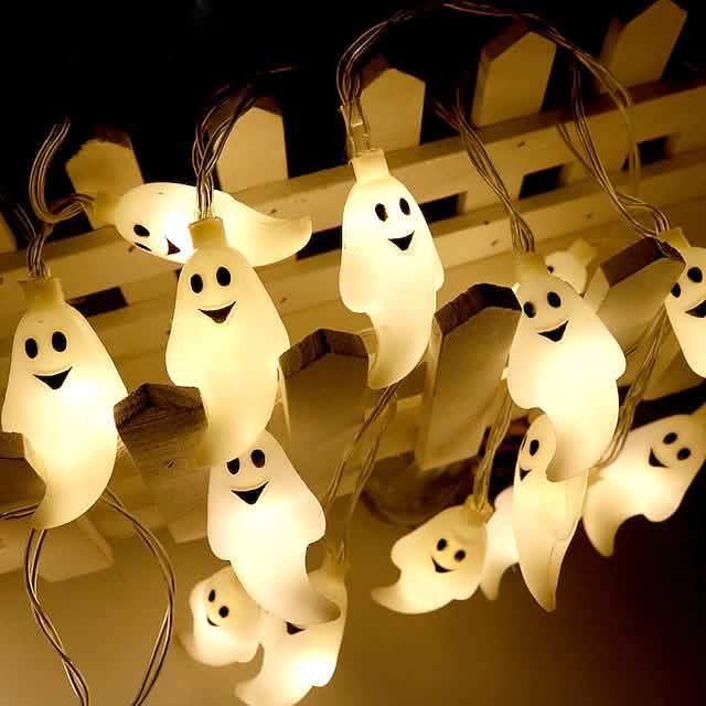 Halloween Niedliche Geist LED Lichterkette Polsterleuchten