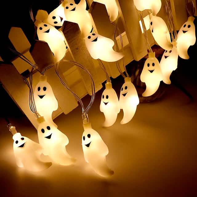 Halloween Niedliche Geist LED Lichterkette Polsterleuchten
