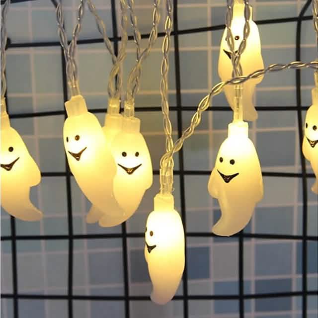 Halloween Niedliche Geist LED Lichterkette Polsterleuchten