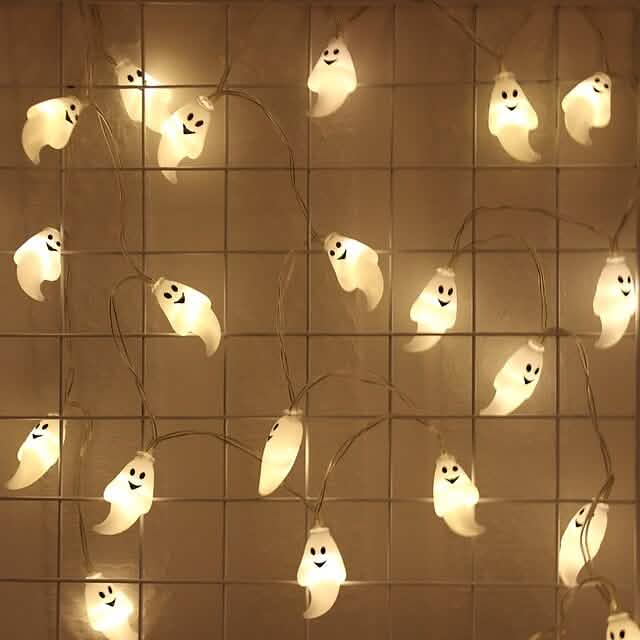 Halloween Niedliche Geist LED Lichterkette Polsterleuchten