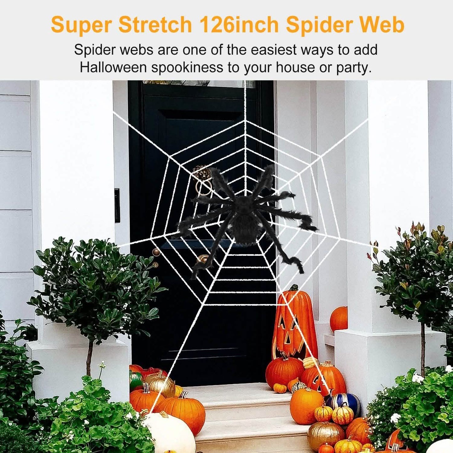 Halloween Dekorationen Spinnen Outdoor Stretch Spinnennetz