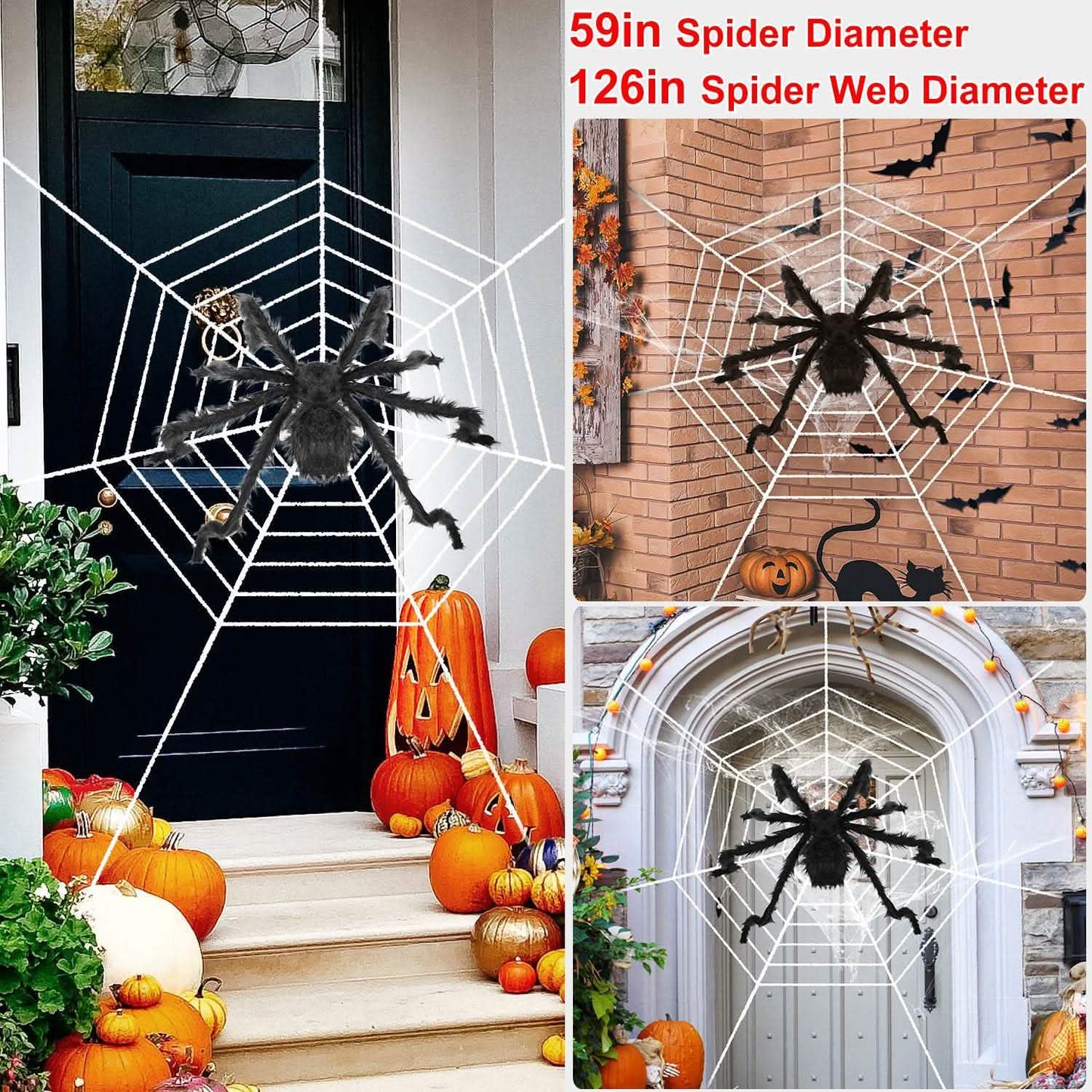 Halloween Dekorationen Spinnen Outdoor Stretch Spinnennetz