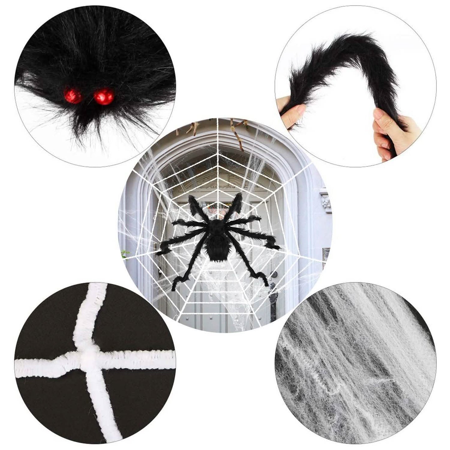 Halloween Dekorationen Spinnen Outdoor Stretch Spinnennetz