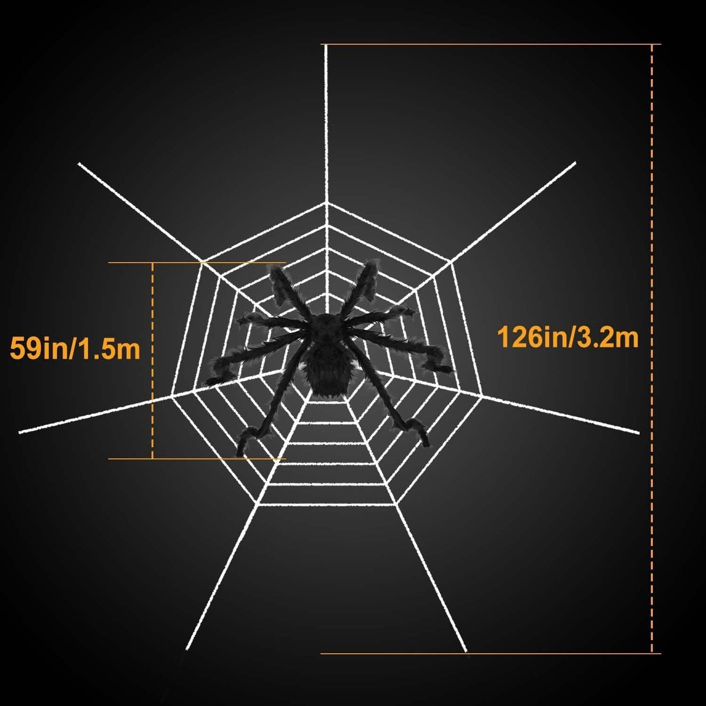 Halloween Dekorationen Spinnen Outdoor Stretch Spinnennetz