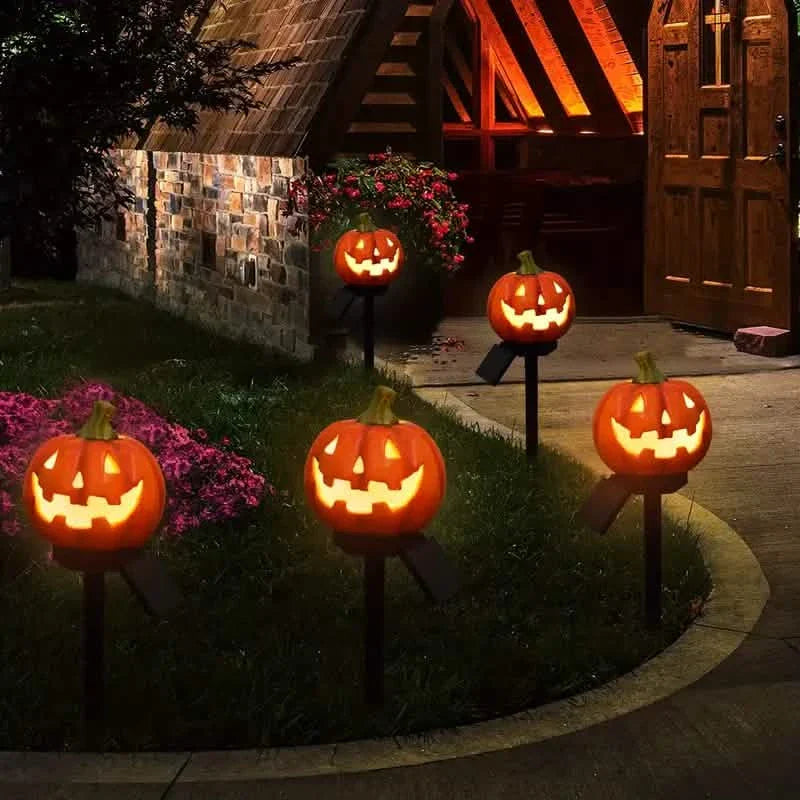Halloween Solar-Kürbislaterne