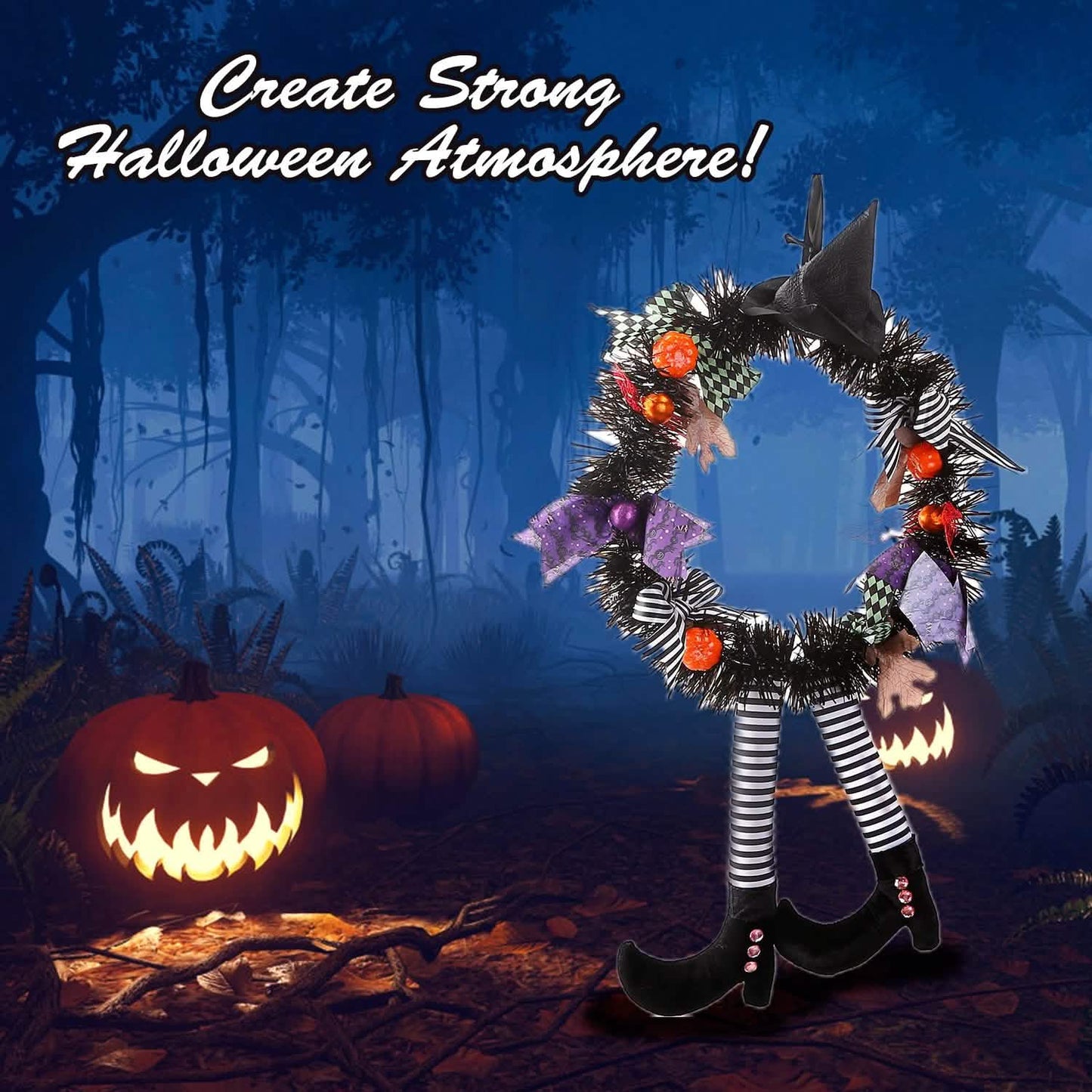 Halloween Hexenkranz Kürbis Dekorationen