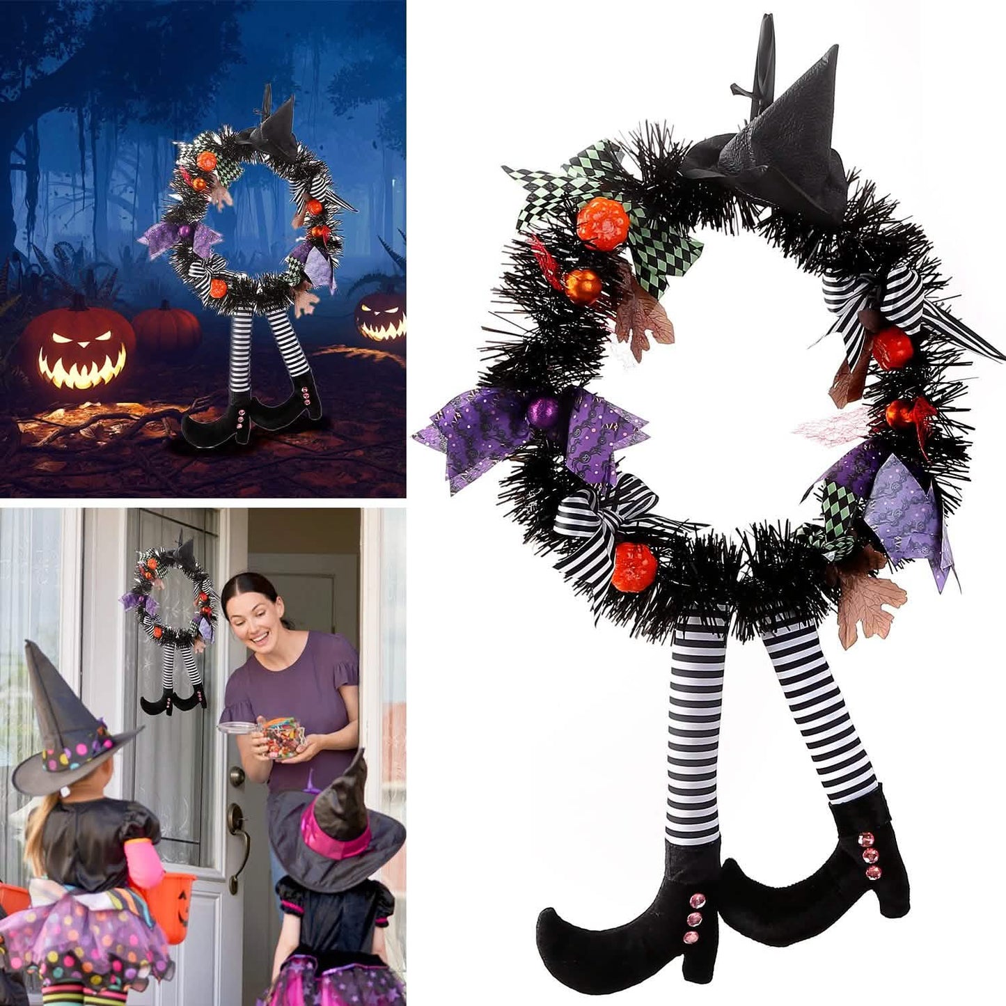 Halloween Hexenkranz Kürbis Dekorationen