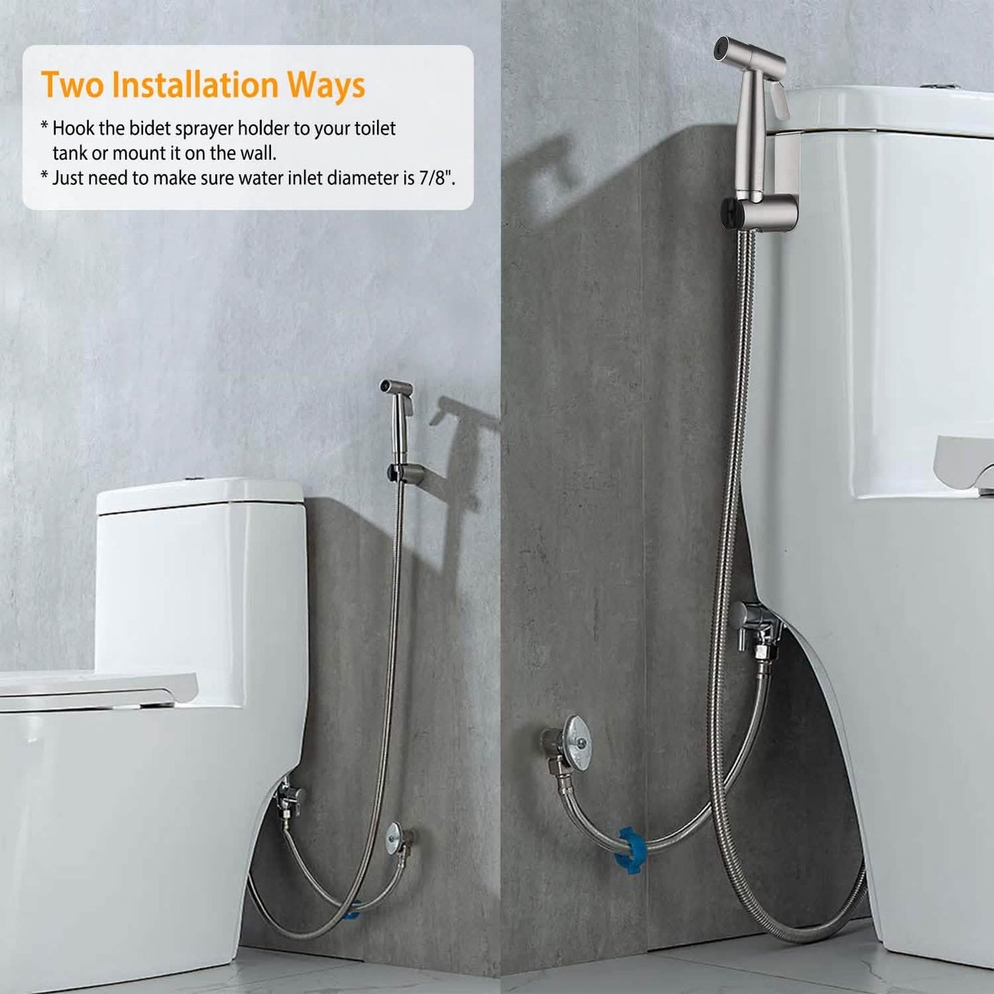 Handbrause für Bidet aus Edelstahl