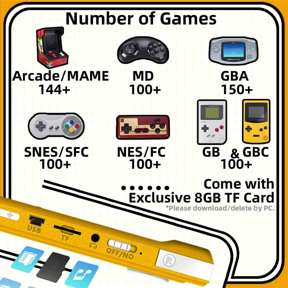 Handheld-Spielekonsole 3,5-Zoll-Mini-Retro-Gaming-Player