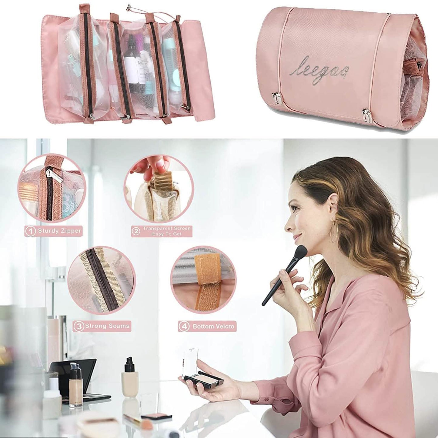Hängende Roll-Up-Kosmetiktasche