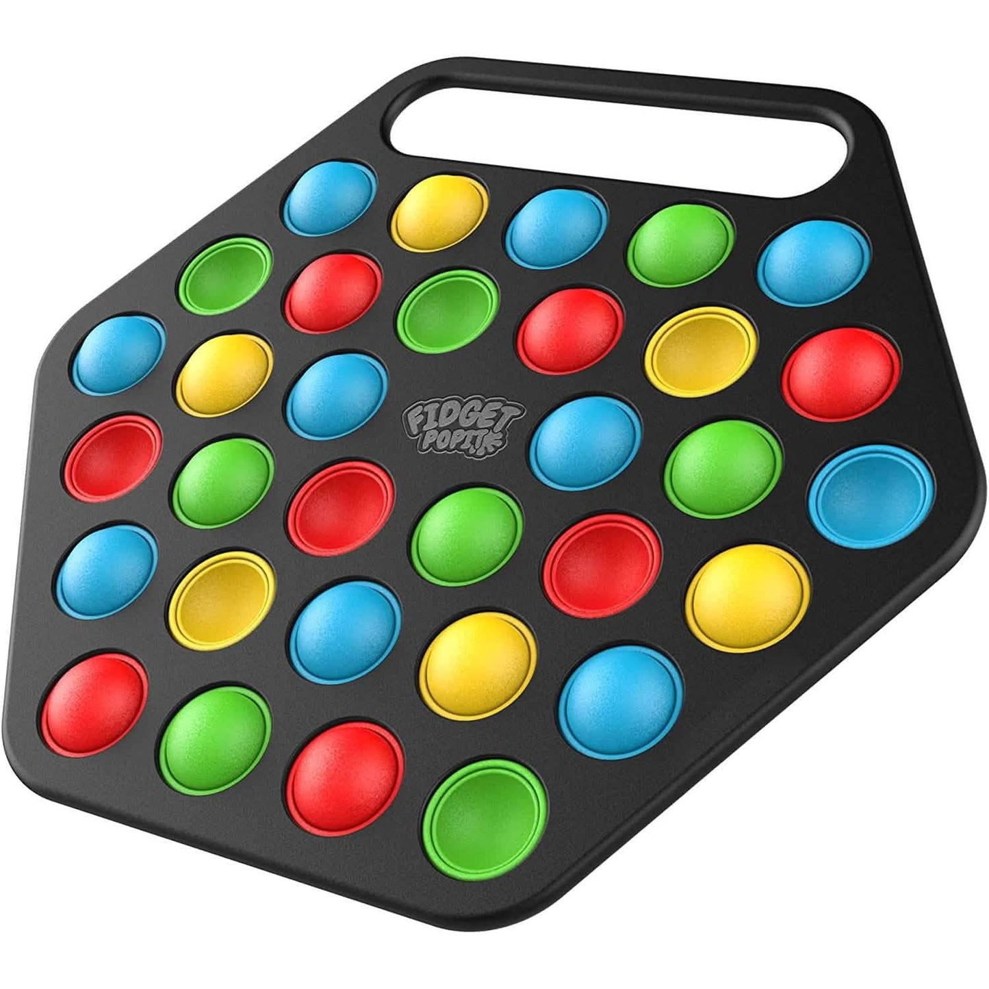 Hard Shell Pop It Fidget Board mit Tragegriff für Erwachsene & Kinder