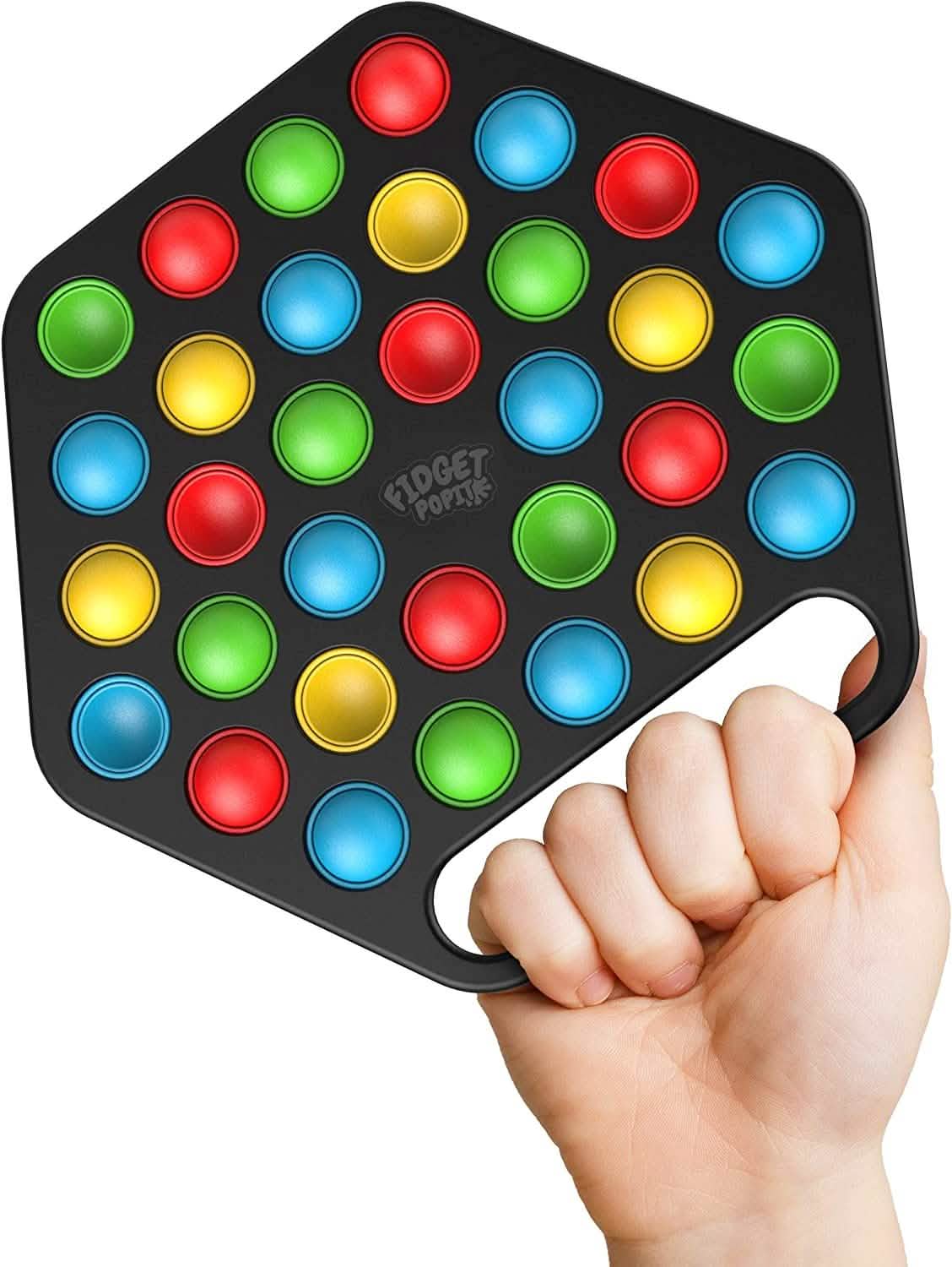 Hard Shell Pop It Fidget Board mit Tragegriff für Erwachsene & Kinder