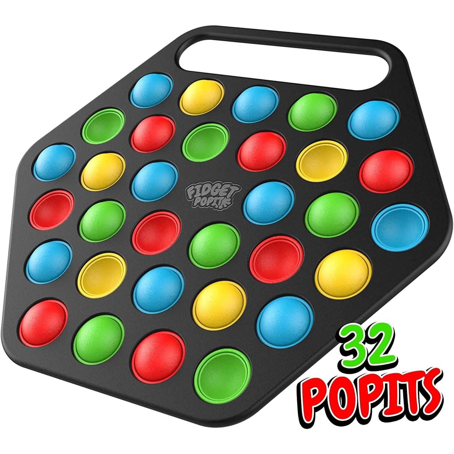 Hard Shell Pop It Fidget Board mit Tragegriff für Erwachsene & Kinder