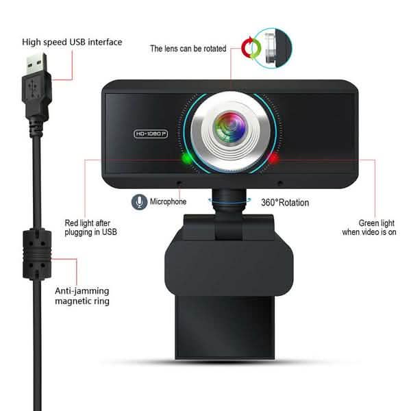 HD 1080P Desktop-PC-Videoanruf-Webcam mit Mikrofon