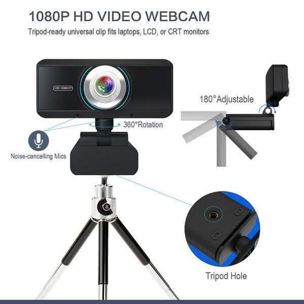 HD 1080P Desktop-PC-Videoanruf-Webcam mit Mikrofon